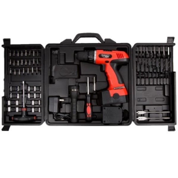 Fleming Supply 78-piece Fleming Supply Cordless Drill Bits Tool Set, Sockets, Drivers, Spades, Flashlight in a Case 231702NRX